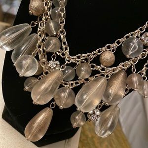 Champagne and Gold Statement Necklace